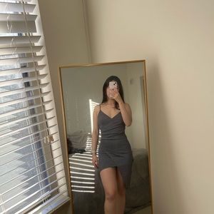 Sparkly gray boutique bodycon dress